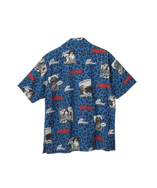 HYSTERIC GLAMOUR(ヒステリックグラマー)の「VAMPIRELLA/CALL ME PANTHER柄 オープンカラーシャツ(シャツ/ブラウス・メンズ・ブルー系その他/ベージュ系その他/チャコールグレー・MEDIUM/LARGE/X-LARGE/SMALL)」の6枚目の写真