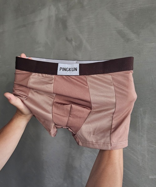 WESTBOY(ウエストボーイ)の「Y2K ユニセックス カラー切り替え ボクサーパンツ WO26W3UW20(ボクサーパンツ・メンズ・ブラウン/ブルー/グレー/ホワイト・XL/L)」の4枚目の写真