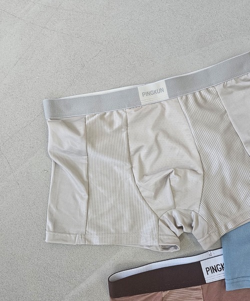 WESTBOY(ウエストボーイ)の「Y2K ユニセックス カラー切り替え ボクサーパンツ WO26W3UW20(ボクサーパンツ・メンズ・ブラウン/ブルー/グレー/ホワイト・XL/L)」の7枚目の写真
