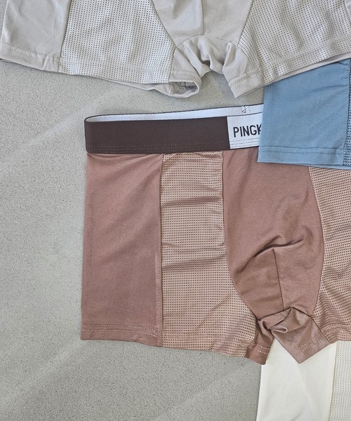 WESTBOY(ウエストボーイ)の「Y2K ユニセックス カラー切り替え ボクサーパンツ WO26W3UW20(ボクサーパンツ・メンズ・ブラウン/ブルー/グレー/ホワイト・XL/L)」の9枚目の写真
