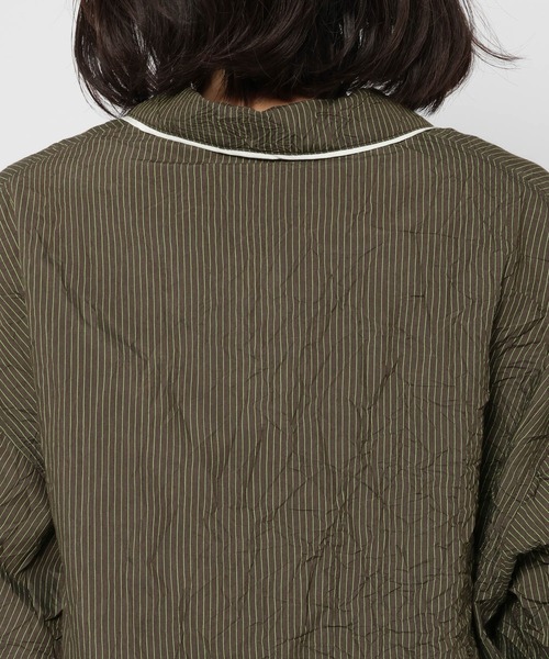 niko and...(ニコアンド)の「ワッシャーストライプシャツ(シャツ/ブラウス・レディース・ライトブルー/ブラウン・LARGE/MEDIUM)」の8枚目の写真