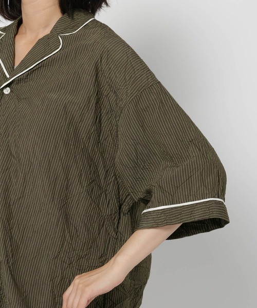 niko and...(ニコアンド)の「ワッシャーストライプシャツ(シャツ/ブラウス・レディース・ライトブルー/ブラウン・LARGE/MEDIUM)」の9枚目の写真