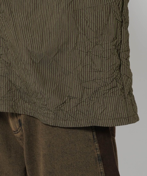 niko and...(ニコアンド)の「ワッシャーストライプシャツ(シャツ/ブラウス・レディース・ライトブルー/ブラウン・LARGE/MEDIUM)」の10枚目の写真