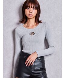 GYDA（ジェイダ）の「GG bijou MOLD long sleeveニットトップス（ニット/セーター）」