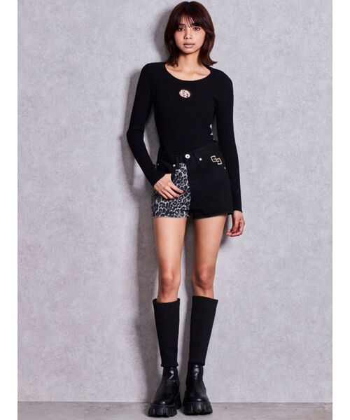 GYDA(ジェイダ)の「GG bijou MOLD long sleeveニットトップス(ニット/セーター・レディース・ブラック/グレー/オフホワイト/ピンク・FREE)」の13枚目の写真