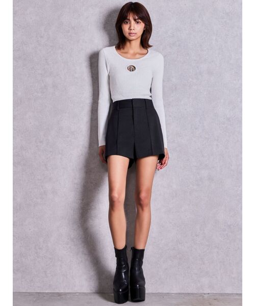 GYDA(ジェイダ)の「GG bijou MOLD long sleeveニットトップス(ニット/セーター・レディース・ブラック/グレー/オフホワイト/ピンク・FREE)」の18枚目の写真