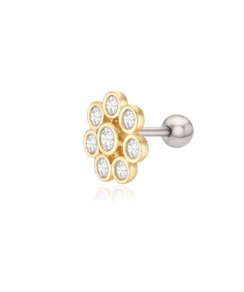 DENU(デヌ)の「Demure Flower Stud Piercing Earring(ピアス(両耳用)・レディース・ゴールド/シルバー・FREE)」の6枚目の写真