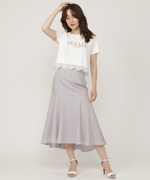 SWINGLE(スウィングル)の「ヘムラインマーメイドスカート(スカート・レディース・ネイビー/ラベンダー/ベージュ・SMALL/MEDIUM)」の16枚目の写真