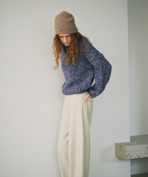 full/fill.（フルフィル）の「mix yarn v neck knit / ミックスヤーンVネックニット（ニット/セーター・レディース・パープル/グレー・FREE）」の14枚目の写真