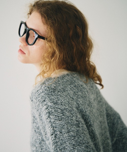 full/fill.（フルフィル）の「mix yarn v neck knit / ミックスヤーンVネックニット（ニット/セーター・レディース・パープル/グレー・FREE）」の9枚目の写真