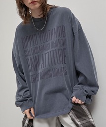【Alfred Alex】Vintage Statement L/S Tee / ヴィンテージライク メッセージプリント ロンT
