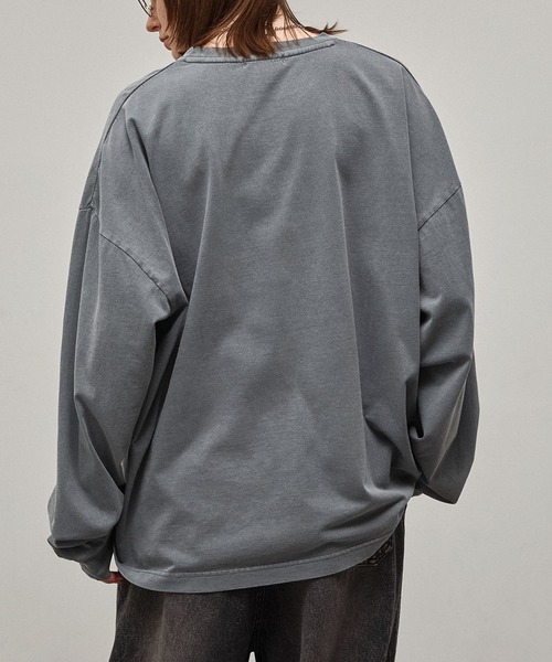 Alfred Alex(アルフレッドアレックス)の「【Alfred Alex】Vintage Statement L/S Tee / ヴィンテージライク メッセージプリント ロンT(Tシャツ/カットソー・メンズ・ブラック/ブラック系/ブルー/グレー・L/M)」の20枚目の写真