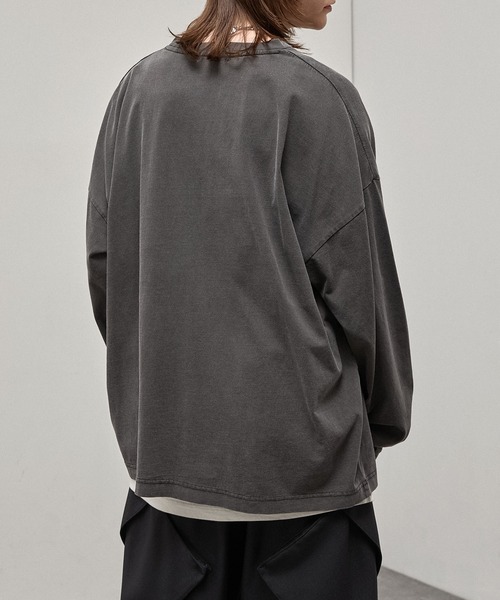 Alfred Alex(アルフレッドアレックス)の「【Alfred Alex】Vintage Statement L/S Tee / ヴィンテージライク メッセージプリント ロンT(Tシャツ/カットソー・メンズ・ブラック/ブラック系/ブルー/グレー・L/M)」の14枚目の写真