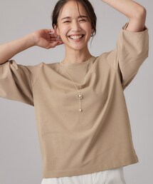 SHOO・LA・RUE | Tシャツ以上ブラウス未満 ツイストスリーブの上品トップス(Tシャツ/カットソー)