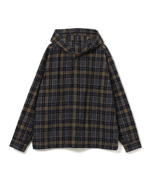 BEAMS(ビームス)の「ブークレ ネル フーディー(シャツ/ブラウス・メンズ・ネイビー/グリーン・XL/L/M/S)」の2枚目の写真