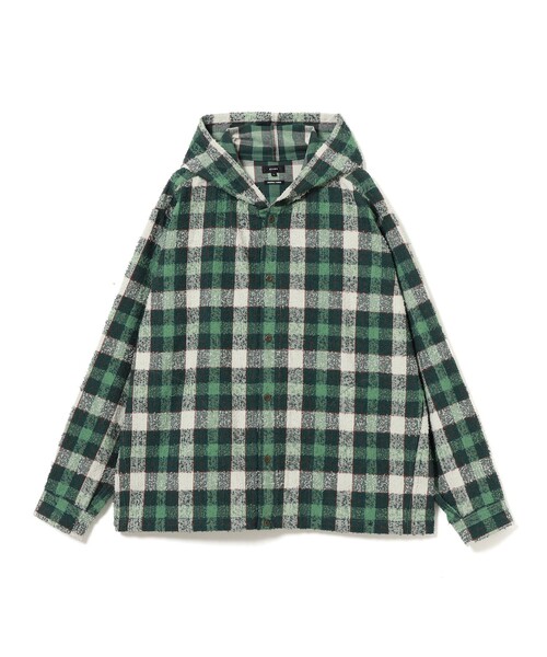BEAMS(ビームス)の「ブークレ ネル フーディー(シャツ/ブラウス・メンズ・ネイビー/グリーン・XL/L/M/S)」の3枚目の写真