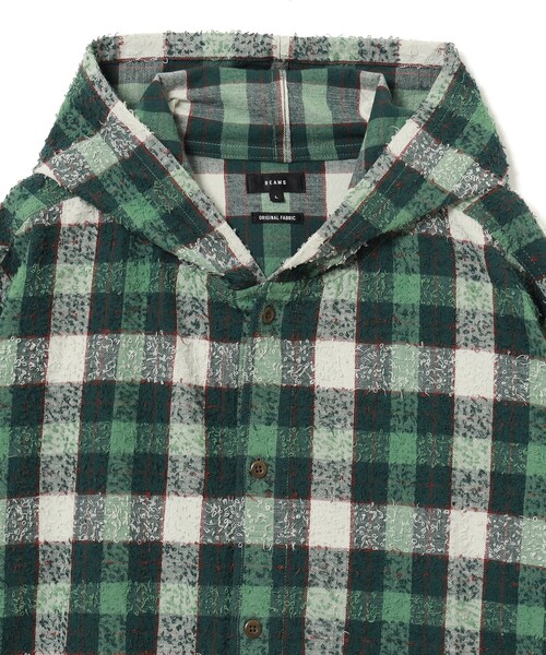 BEAMS(ビームス)の「ブークレ ネル フーディー(シャツ/ブラウス・メンズ・ネイビー/グリーン・XL/L/M/S)」の5枚目の写真