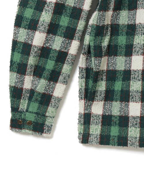 BEAMS(ビームス)の「ブークレ ネル フーディー(シャツ/ブラウス・メンズ・ネイビー/グリーン・XL/L/M/S)」の6枚目の写真