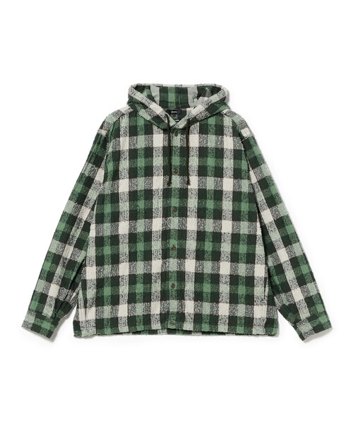 BEAMS(ビームス)の「ブークレ ネル フーディー(シャツ/ブラウス・メンズ・ネイビー/グリーン・XL/L/M/S)」の13枚目の写真
