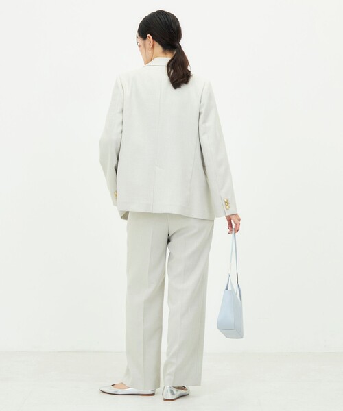 NOLLEY’S（ノーリーズ）の「《セットアップ対応》ウォッシャブルシャーク愛されセミワイドパンツ（その他パンツ・レディース・ブラウン/ネイビー/グレイッシュベージュ・34/36/38/40）」の6枚目の写真