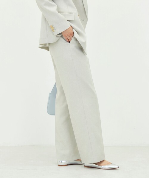 NOLLEY’S（ノーリーズ）の「《セットアップ対応》ウォッシャブルシャーク愛されセミワイドパンツ（その他パンツ・レディース・ブラウン/ネイビー/グレイッシュベージュ・34/36/38/40）」の11枚目の写真