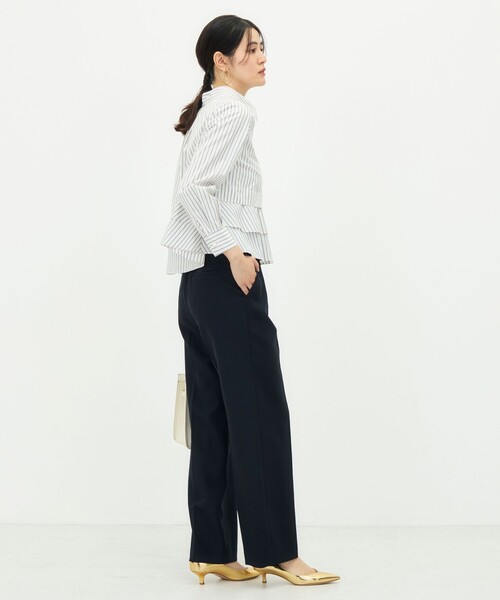 NOLLEY’S（ノーリーズ）の「《セットアップ対応》ウォッシャブルシャーク愛されセミワイドパンツ（その他パンツ・レディース・ブラウン/ネイビー/グレイッシュベージュ・34/36/38/40）」の18枚目の写真