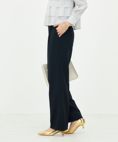 NOLLEY’S（ノーリーズ）の「《セットアップ対応》ウォッシャブルシャーク愛されセミワイドパンツ（その他パンツ・レディース・ブラウン/ネイビー/グレイッシュベージュ・34/36/38/40）」の20枚目の写真