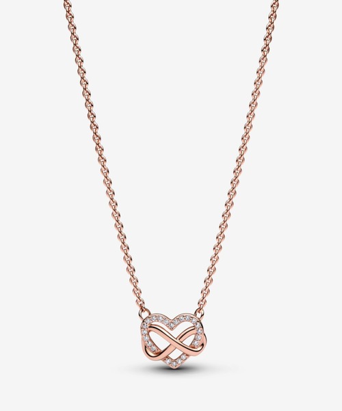 スパークリング インフィニティ ハート コリエネックレス（ネックレス 