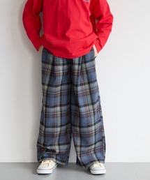 BAYFLOW（ベイフロー）の「[コクーンシルエット]チェックタックワイドパンツ[120~160cm](KIDS)（その他パンツ）」