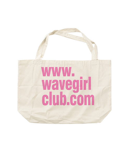 WAVEGIRL(ウェーブガール)の「W club eco bag (5color)(エコバッグ/サブバッグ・レディース・Cream/ミント/PINK/ブルー/ライトグリーン・FREE)」の1枚目の写真