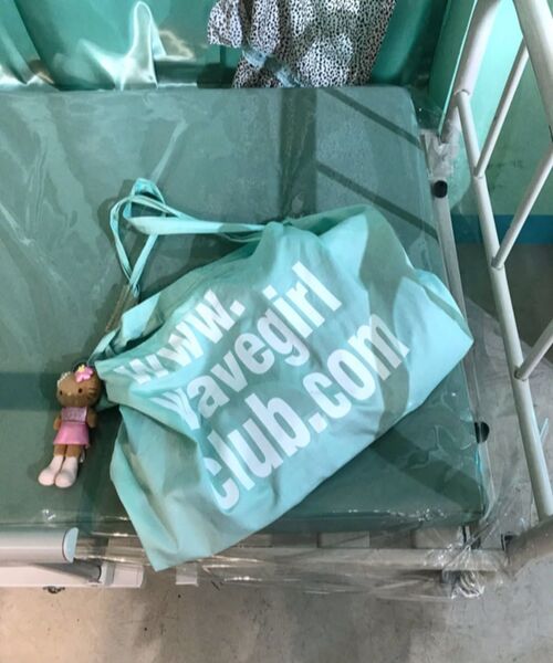 WAVEGIRL(ウェーブガール)の「W club eco bag (5color)(エコバッグ/サブバッグ・レディース・Cream/ミント/PINK/ブルー/ライトグリーン・FREE)」の9枚目の写真
