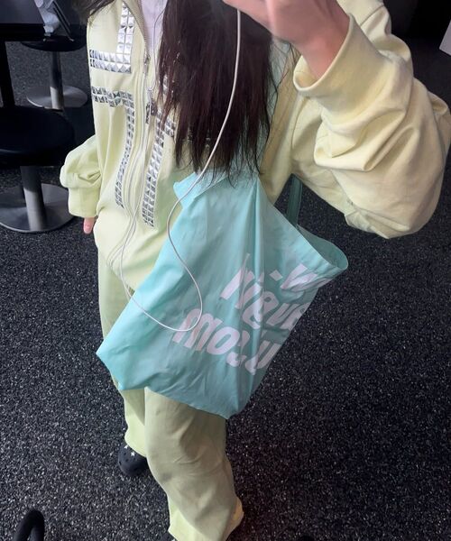 WAVEGIRL(ウェーブガール)の「W club eco bag (5color)(エコバッグ/サブバッグ・レディース・Cream/ミント/PINK/ブルー/ライトグリーン・FREE)」の7枚目の写真