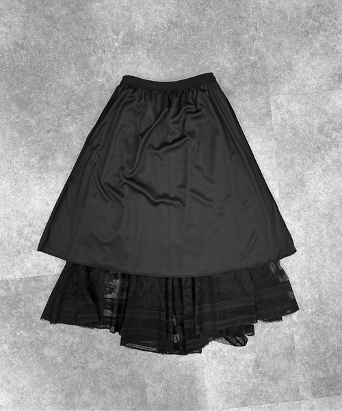 LVEU.(ラブユ.)の「【LVEU.】レースフレアロングスカート / ボトムス スカート レース フレア シアー シック 総レース ロング ブラック ZOZOTOWN限定(スカート・レディース・ブラック・FREE)」の4枚目の写真