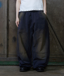 Dust Nylon Wide Pants_Black