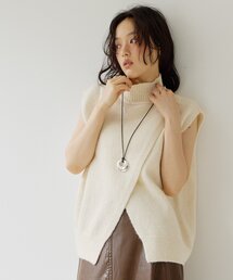 【Noka】ハイネックスリットベスト《WEB限定》