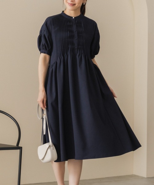 Sono(ソーノ)の「【SONO/ソーノ】【DRY POPLIN】ウェイビータックワンピース(ワンピース・レディース・ネイビー/ブラック・F)」の1枚目の写真