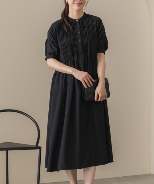Sono(ソーノ)の「【SONO/ソーノ】【DRY POPLIN】ウェイビータックワンピース(ワンピース・レディース・ネイビー/ブラック・F)」の2枚目の写真