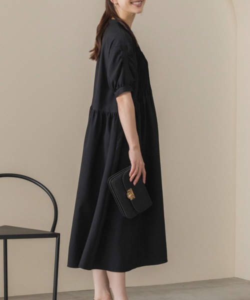 Sono(ソーノ)の「【SONO/ソーノ】【DRY POPLIN】ウェイビータックワンピース(ワンピース・レディース・ネイビー/ブラック・F)」の4枚目の写真