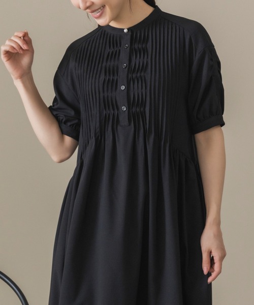 Sono(ソーノ)の「【SONO/ソーノ】【DRY POPLIN】ウェイビータックワンピース(ワンピース・レディース・ネイビー/ブラック・F)」の7枚目の写真