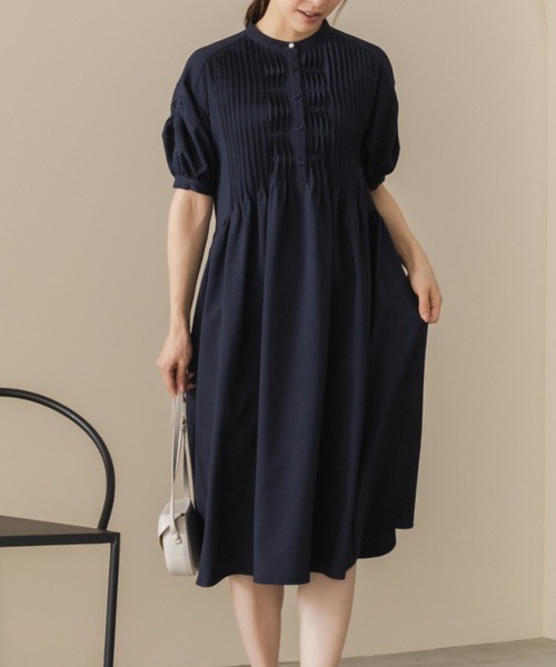 Sono(ソーノ)の「【SONO/ソーノ】【DRY POPLIN】ウェイビータックワンピース(ワンピース・レディース・ネイビー/ブラック・F)」の8枚目の写真