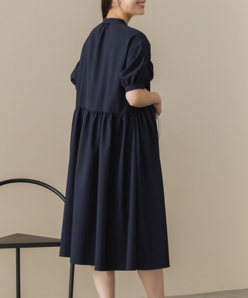 Sono(ソーノ)の「【SONO/ソーノ】【DRY POPLIN】ウェイビータックワンピース(ワンピース・レディース・ネイビー/ブラック・F)」の10枚目の写真