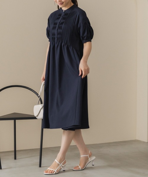 Sono(ソーノ)の「【SONO/ソーノ】【DRY POPLIN】ウェイビータックワンピース(ワンピース・レディース・ネイビー/ブラック・F)」の11枚目の写真