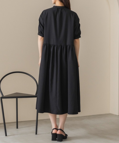 Sono(ソーノ)の「【SONO/ソーノ】【DRY POPLIN】ウェイビータックワンピース(ワンピース・レディース・ネイビー/ブラック・F)」の14枚目の写真