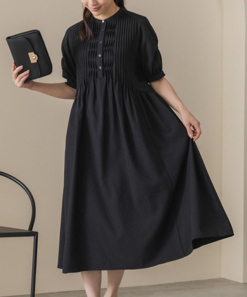 Sono(ソーノ)の「【SONO/ソーノ】【DRY POPLIN】ウェイビータックワンピース(ワンピース・レディース・ネイビー/ブラック・F)」の3枚目の写真