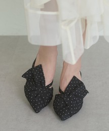 Ambre Neige（アンブルネージュ）の「turban ribbon mule sandals / ターバンリボンミュールサンダル（パンプス）」