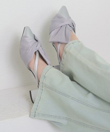 Ambre Neige（アンブルネージュ）の「turban ribbon mule sandals / ターバンリボンミュールサンダル（パンプス）」
