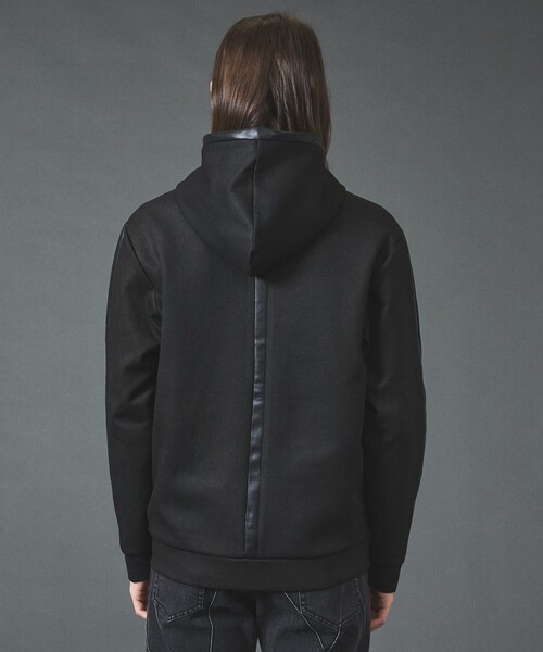 5351 POUR LES HOMMES(ゴーサンゴーイチプールオム)の「【セットアップ対応】エンボス ストレッチ スウェード ジップ フーディー(パーカー・メンズ・チャコールグレー/ブラック・50/48/46/44)」の7枚目の写真