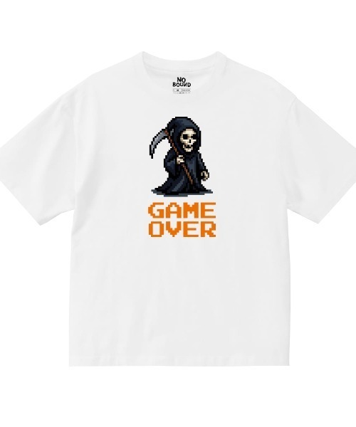 NOBOUND(ノーバウンド)の「NOBOUND(ノーバウンド) 半袖Tシャツ ゲームイラスト プリント ボックスシルエット トップス カットソー メンズ ユニセックス ストリート(Tシャツ/カットソー・メンズ・ホワイト/パープル/ブラウン/スミクロ・M/L/XL)」の2枚目の写真