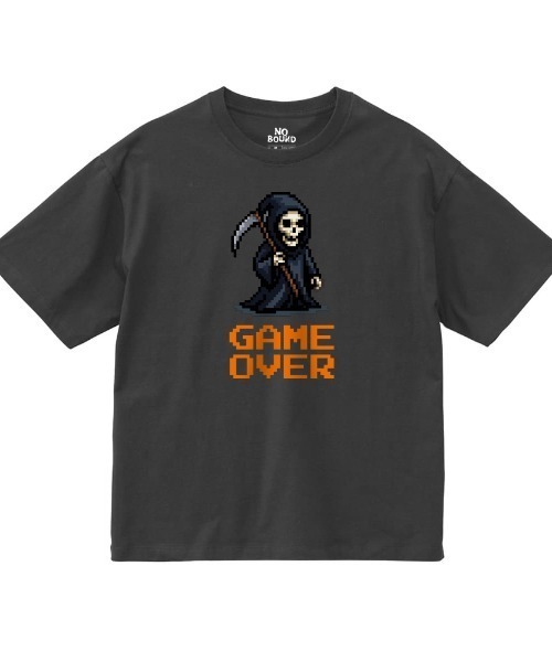 NOBOUND(ノーバウンド)の「NOBOUND(ノーバウンド) 半袖Tシャツ ゲームイラスト プリント ボックスシルエット トップス カットソー メンズ ユニセックス ストリート(Tシャツ/カットソー・メンズ・ホワイト/パープル/ブラウン/スミクロ・M/L/XL)」の3枚目の写真