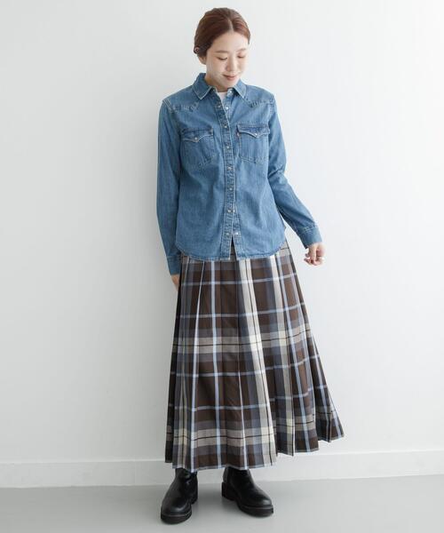 Levi’s MADE＆CRAFTED（リーバイスメードアンドクラフテッド）の「Levi’s　WESTERN DENIM SHIRTS（シャツ/ブラウス・レディース・インディゴブルー・SMALL）」の6枚目の写真